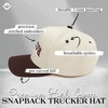 image:imageFunky Junque Adult Trucker Snapback Hat 2Tone Baseball CapRowdy Upside Down  BeigeBrown