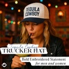 image:imageFunky Junque Adult Trucker Snapback Hat 2Tone Baseball CapTequila Cowboy  BlackBeige
