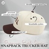 image:imageFunky Junque Adult Trucker Snapback Hat 2Tone Baseball CapTexas Upside Down  BrownBeige