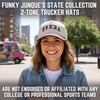 image:imageFunky Junque Adult Trucker Snapback Hat 2Tone Baseball CapTexas Upside Down  BrownBeige