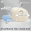 image:imageFunky Junque Adult Trucker Snapback Hat 2Tone Baseball CapThat Sounds Like a Mans Job  BeigeLight Blue