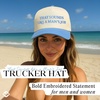 image:imageFunky Junque Adult Trucker Snapback Hat 2Tone Baseball CapThat Sounds Like a Mans Job  BeigeLight Blue
