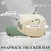 image:imageFunky Junque Adult Trucker Snapback Hat 2Tone Baseball CapThe Matcha Club  SageBeige