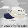 image:imageFunky Junque Adult Trucker Snapback Hat 2Tone Baseball CapThird Coast  NavyBeige