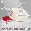 image:imageFunky Junque Adult Trucker Snapback Hat 2Tone Baseball CapUndiagnosed But Something Aint Right  RedBeige
