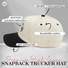 image:imageFunky Junque Adult Trucker Snapback Hat 2Tone Baseball CapVintage Cowboy  BlackBeige