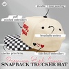 image:imageFunky Junque Adult Trucker Snapback Hat 2Tone Baseball CapWith Love  from Georgia  Checker Print  BlackBeige