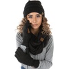 image:imageFunky Junque Hat Scarf Glove Set for Women  Matching Winter Set with Ribbed Knit Beanie Infinity Scarf amp Cozy GlovesBlack