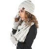 image:imageFunky Junque Hat Scarf Glove Set for Women  Matching Winter Set with Ribbed Knit Beanie Infinity Scarf amp Cozy GlovesConfetti Ivory