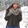 image:imageFunky Junque Hat Scarf Glove Set for Women  Matching Winter Set with Ribbed Knit Beanie Infinity Scarf amp Cozy GlovesFour Color Mix  31 BlackGrey