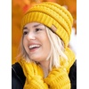 image:imageFunky Junque Hat Scarf Glove Set for Women  Matching Winter Set with Ribbed Knit Beanie Infinity Scarf amp Cozy GlovesMustard