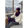 image:imageFunky Junque Hat Scarf Glove Set for Women  Matching Winter Set with Ribbed Knit Beanie Infinity Scarf amp Cozy GlovesPurple