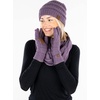 image:imageFunky Junque Hat Scarf Glove Set for Women  Matching Winter Set with Ribbed Knit Beanie Infinity Scarf amp Cozy GlovesViolet