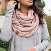 image:imageFunky Junque Hat Scarf Glove Set for Women  Matching Winter Set with Ribbed Knit Beanie Soft Infinity Scarf amp Warm Cozy Knit Gloves for Cold Weather  Confetti Indi Pink