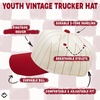 image:imageFunky Junque Kids 2 Tone Trucker Snapback HatPinstripe  RedBeige