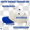 image:imageFunky Junque Kids 2 Tone Trucker Snapback HatRoyal BlueBeige