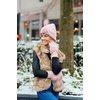 image:imageFunky Junque Luxury Fingerless Gloves  Womens Winter Cozy Ribbed Half Finger with Elegant Faux Fur BowRose