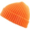 image:imageFunky Junque Mens Ribbed Knit Beanie Cable Fisherman Winter HatNeon Orange Beanie  Ribbed Knit