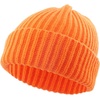 image:imageFunky Junque Mens Ribbed Knit Beanie Cable Fisherman Winter HatNeon Orange Beanie  Ribbed Knit