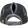 image:imageFunky Junque Messy Bun Ponytail Cap Distressed Trucker Baseball HatBlack Tie Dye