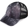 image:imageFunky Junque Messy Bun Ponytail Cap Distressed Trucker Baseball HatBlack Tie Dye