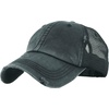 image:imageFunky Junque Messy Bun Ponytail Cap Distressed Trucker Baseball HatDistressed Black
