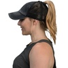 image:imageFunky Junque Messy Bun Ponytail Cap Distressed Trucker Baseball HatDistressed Black