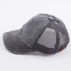 image:imageFunky Junque Messy Bun Ponytail Cap Distressed Trucker Baseball HatGrey Washed  Mesh