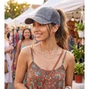 image:imageFunky Junque Messy Bun Ponytail Cap Distressed Trucker Baseball HatGrey Washed  Mesh