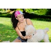 image:imageFunky Junque Messy Bun Ponytail Cap Distressed Trucker Baseball HatHot Pink Tie Dye