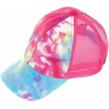 image:imageFunky Junque Messy Bun Ponytail Cap Distressed Trucker Baseball HatHot Pink Tie Dye