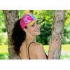 image:imageFunky Junque Messy Bun Ponytail Cap Distressed Trucker Baseball HatHot Pink Tie Dye