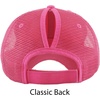 image:imageFunky Junque Messy Bun Ponytail Cap Distressed Trucker Baseball HatPink