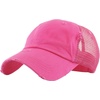 image:imageFunky Junque Messy Bun Ponytail Cap Distressed Trucker Baseball HatPink