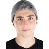 image:imageFunky Junque Winter Fisherman Beanie Mens Short Cuffed SkullcapLight Grey  2 Tone
