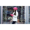 image:imageFunky Junque Winter Hat and Gloves for Women  Oversized Winter Hat amp Gloves Cozy Knit Slouchy Beanie Set for Cold WeatherCandy Pink