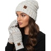 image:imageFunky Junque Winter Hat and Gloves for Women  Oversized Winter Hat amp Gloves Cozy Knit Slouchy Beanie Set for Cold WeatherConfetti Ivory