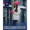 image:imageFunky Junque Winter Hat and Gloves for Women  Oversized Winter Hat amp Gloves Cozy Knit Slouchy Beanie Set for Cold WeatherIvory