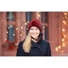 image:imageFunky Junque Womens Soft Chenille Beanie  Warm Stretchy Knit Winter Hat with BowsChenille Bow  Beige