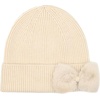 image:imageFunky Junque Womens Soft Chenille Beanie  Warm Stretchy Knit Winter Hat with BowsChenille Bow  Beige