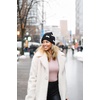 image:imageFunky Junque Womens Soft Chenille Beanie  Warm Stretchy Knit Winter Hat with BowsMini Velvet Bows  Lavender