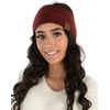 image:imageFunky Junque Womens Warm Knit Headband with Diagonal Stripes for All SeasonsBurgundy