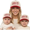 image:imageFunky Junque Adult Infant amp Toddler Vintage TwoTone Embroidered Trucker Hat 3 Pack Bundle  Kansas City  RedBeige