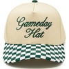 Gameday Hat - Checker Print - Green/Beige