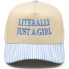 Literally Just a Girl - Stripes - Light Blue/Beige