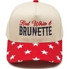 Red White & Brunette - Star Print - Red/Beige