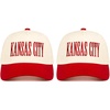 image:imageFunky Junque Infant amp Kid Vintage TwoTone Embroidered Trucker Hat 2 Pack Bundle  Kansas City  RedBeige