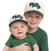 image:imageFunky Junque Infant amp Kid Vintage TwoTone Embroidered Trucker Hat 2 Pack Bundle  Philly Cursive  GreenBeige