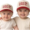 image:imageFunky Junque Infant amp Toddler Vintage TwoTone Embroidered Trucker Hat 2 Pack Bundle Kansas City  RedBeige