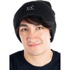 image:imageFunky Junque Mens Reflective Beanie Cuffed Running Winter HatBlack